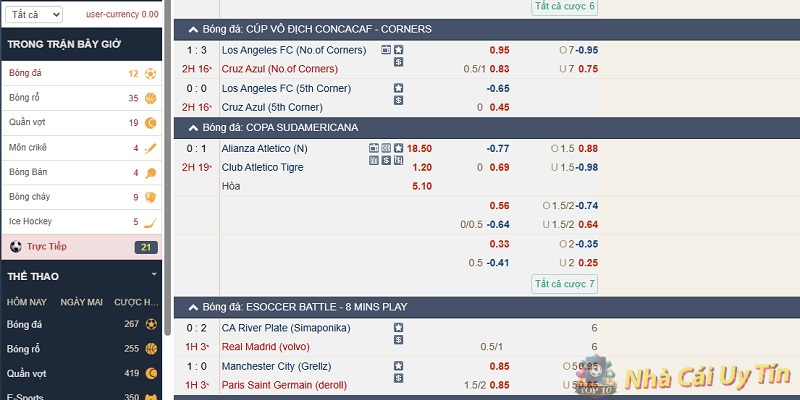 Bắt đầu trận cược với tài khoản cá độ vừa tạo