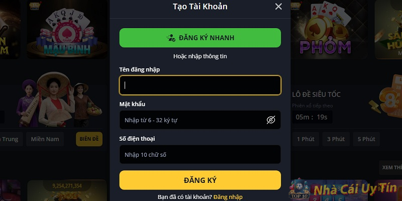 Đăng ký tài khoản