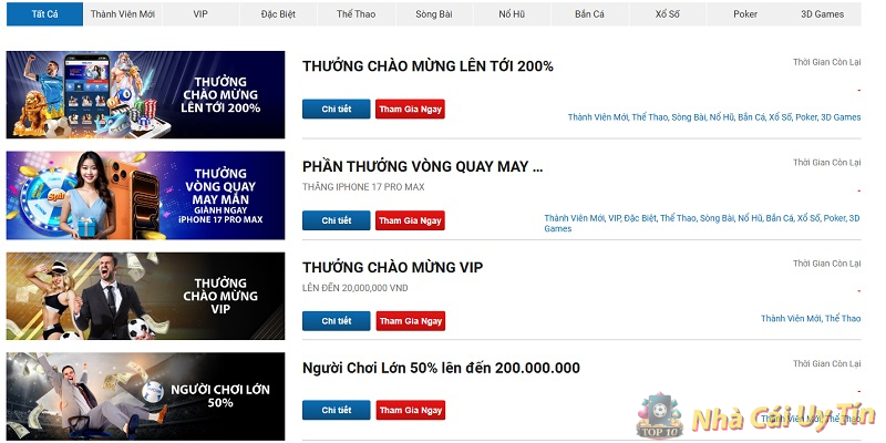 Khi nhận khuyến mãi yêu cầu người chơi phải trải qua vòng cược cao