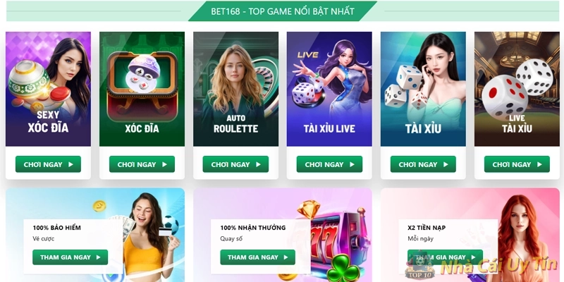 Review BET168 - Ưu điểm giữa chân người chơi