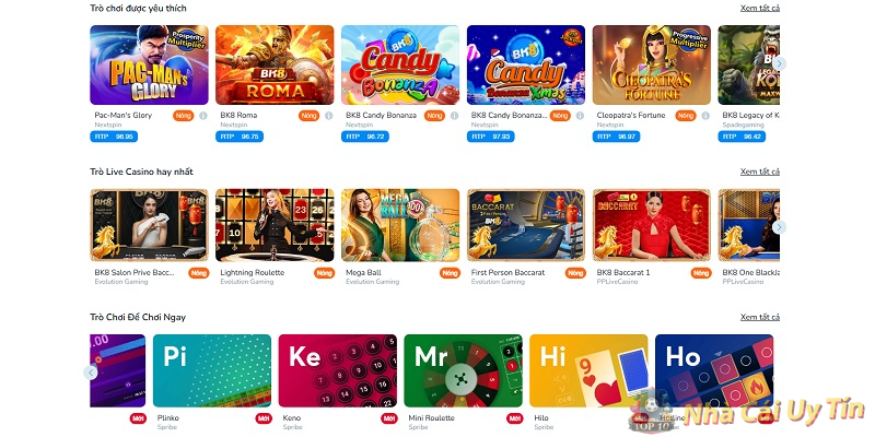 Thư viện game đỉnh cao