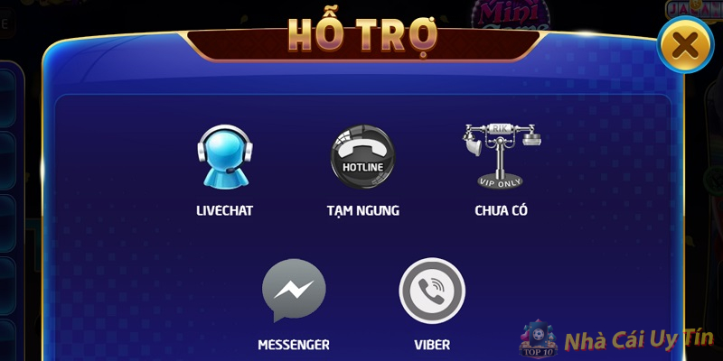 liên hệ hỗ trợ