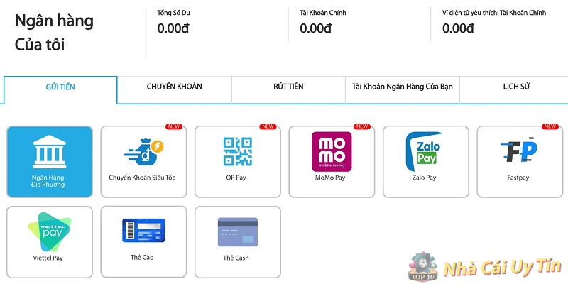 nạp tiền bằng thẻ cào tại Fun88