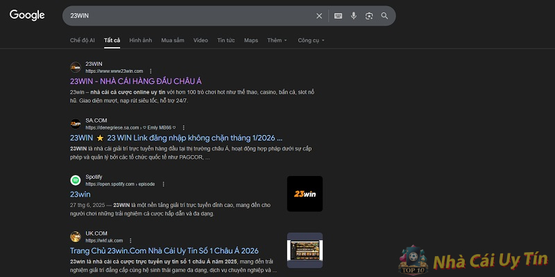 nhiều web mạo danh
