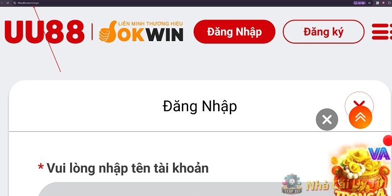 truy cập link chính thức